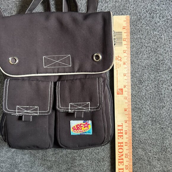 No Boundaries Vintage Y2k Backpack Black Surf Hawaii Tropical Bag Grunge Goth - Picture 2 of 15